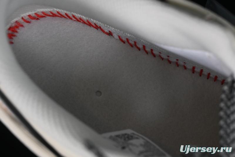 Nike Air Force 1 '07 Low Supreme Collaboration - Red Stitch Grey Sole Casual Sneakers - SJ1198-600