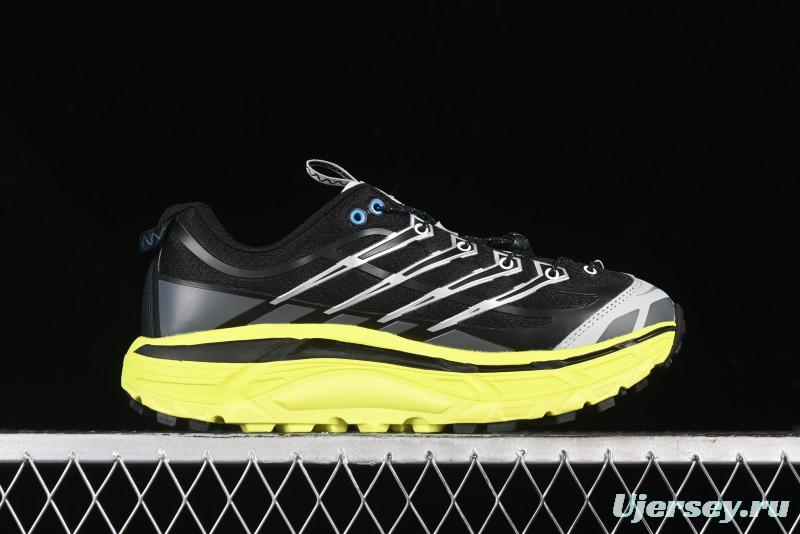Hoka Mafate Three 2 Ultra-Lightweight Cushioned Trail Running Shoes with Vibram Outsole - 1141572 BHK