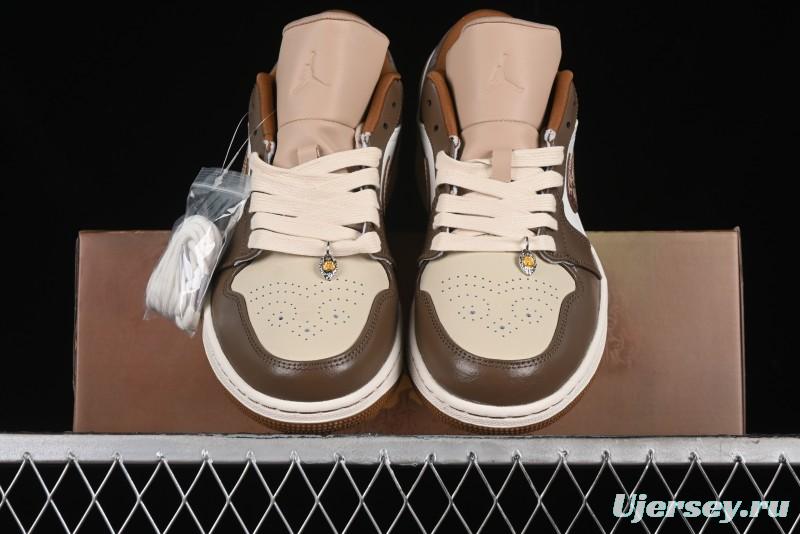 Nike Air Jordan 1 Low AJ1 Black Myth Wukong - Dark Monkey King Low Top Casual Sneakers - HF5753-221