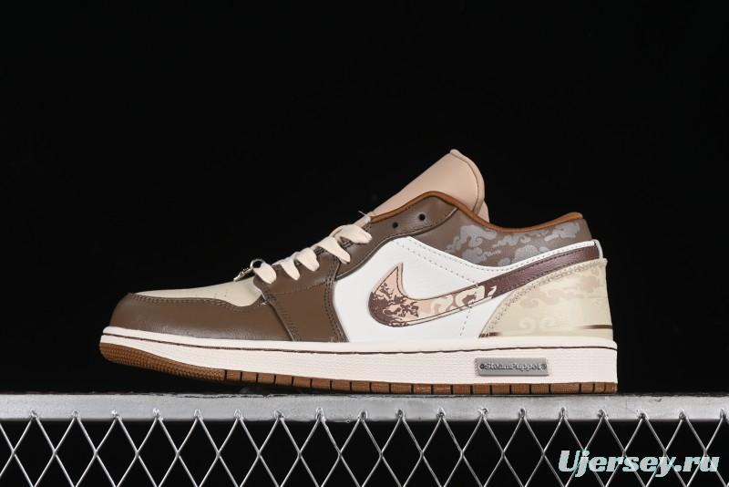 Nike Air Jordan 1 Low AJ1 Black Myth Wukong - Dark Monkey King Low Top Casual Sneakers - HF5753-221