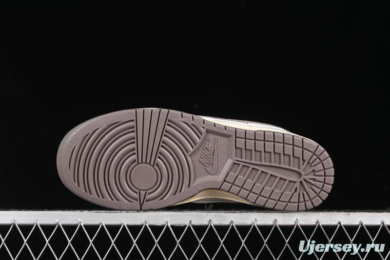 Nike SB Dunk Low LV Collaboration - Beige Denim Swoosh Anniversary High-End Custom Low-Top Casual Skate Shoes - JH8310-957