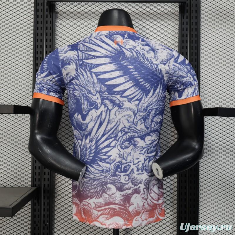 Player Version 25/26 Liverpool Blue with Orange Flaming Bird Special Jersey