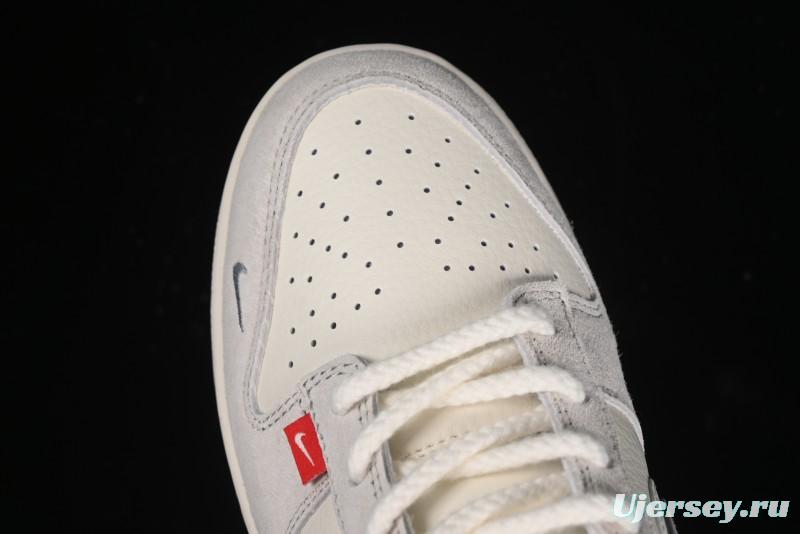 Nike SB Dunk Low The North Face Collaboration - Grey Pigskin Navy Swoosh Anniversary Custom Low-Top Casual Skate Shoes - SJ1089-009