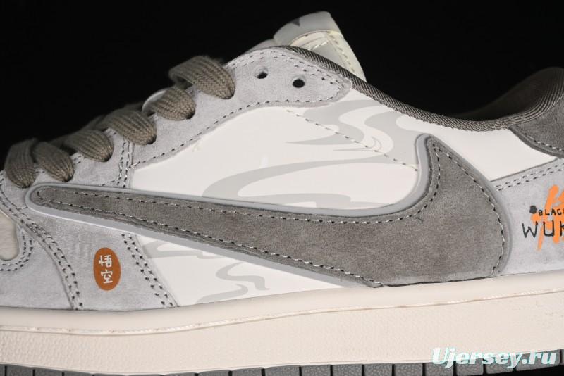 Nike Travis Scott x Fragment Design x Air Jordan 1 Low OG SP AJ1 Low-top Casual Sneakers - DM6688-610