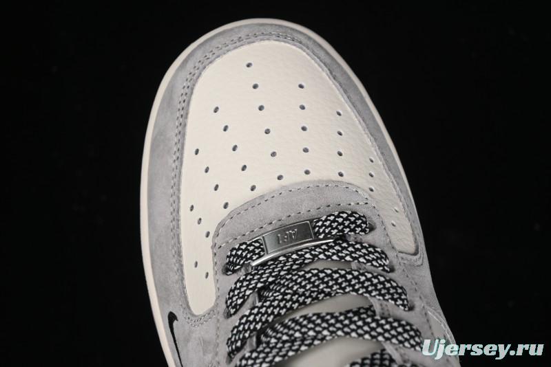 Nike Air Force 1 '07 Low Violent Bear Collaboration - Grey Black Print Low-Top Casual Sneakers - SJ9188-002