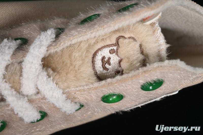 Converse Zoo Happy Pets Series High-Top Casual Sneakers with Plush Lining for Autumn Winter - A12768C