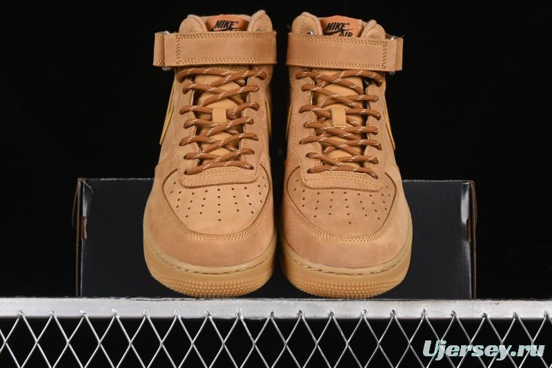 Nike Air Force 1 '07 Mid Suede Casual Sneakers in Wheat - DJ9158-200