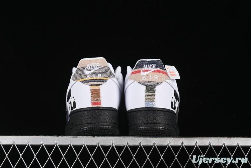 Nike Air Force 1 '07 Low Casual Sneakers with Lazy Panda Design - CW1188-768