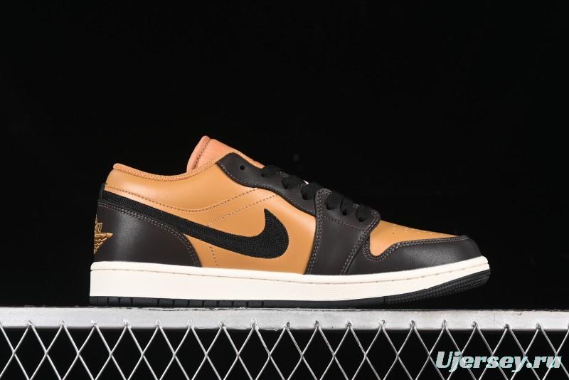 Nike Air Jordan 1 Low Flax/Baroque Brown Casual Basketball Shoes - HQ3603-201