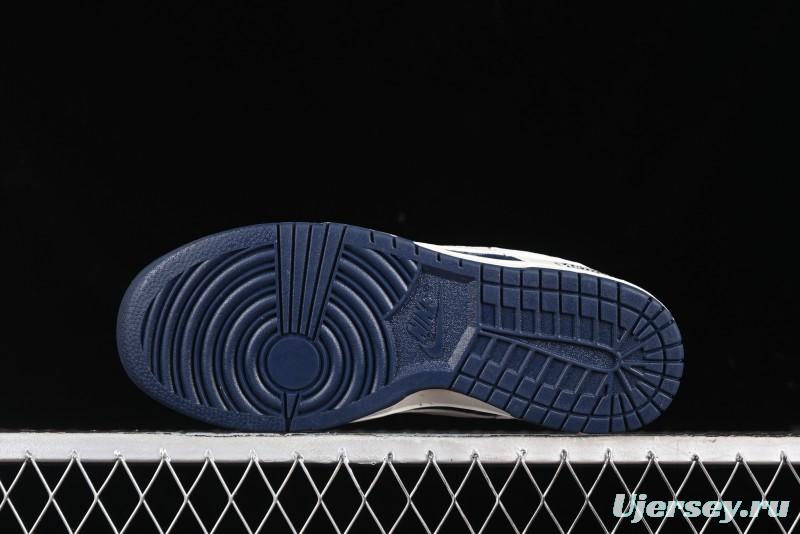 Nike SB Dunk Low LV Collaboration - Light Blue Denim Print Anniversary High-End Custom Low-Top Casual Skate Shoes - XB3802-359