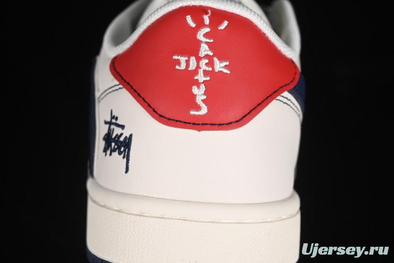 Nike Travis Scott x Fragment Design x Air Jordan 1 Low OG SP AJ1 Retro Sneakers - XZ3398-001