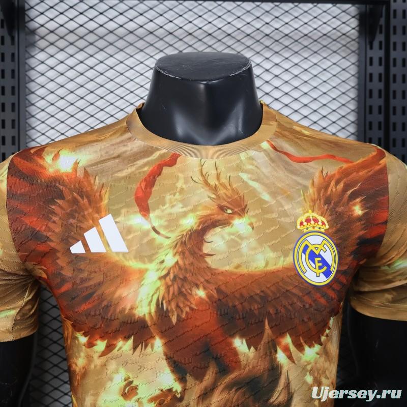 Player Version 25/26 Real Madrid Gold with Phoenix NA ZHA Jersey