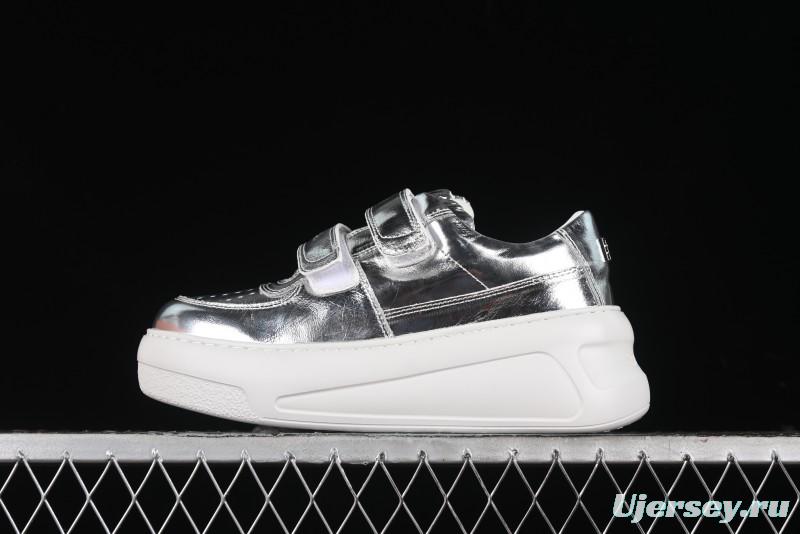 Acne Studios Retro Velcro Women's Casual Shoes Silver - G.E5