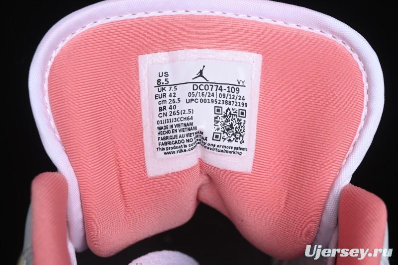 Nike Air Jordan 1 Low AJ1 White Pink Low-Top Casual Sneakers - DC0774-109