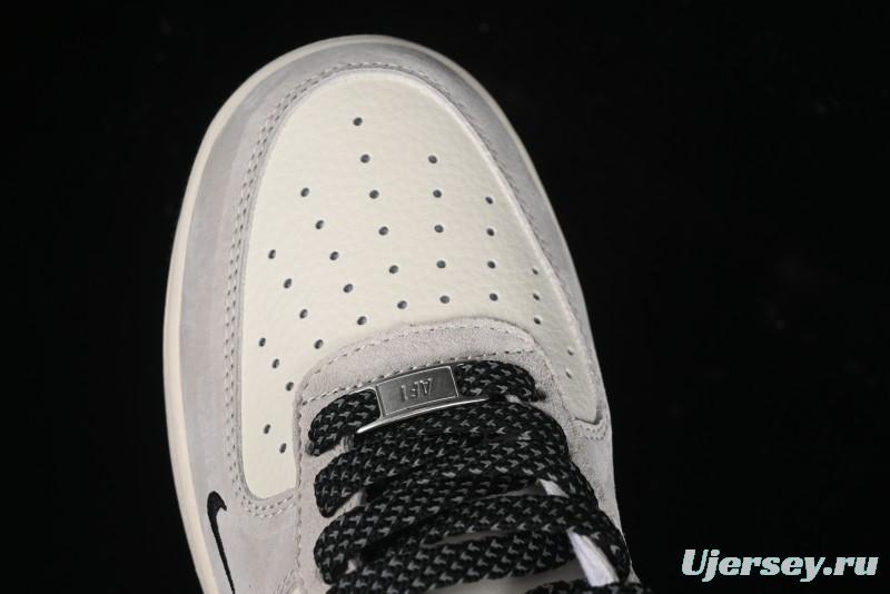 Nike Air Force 1 '07 Low Supreme Stussy Collaboration - Black Grey Red Label Low-Top Casual Sneakers - XZ6188-115