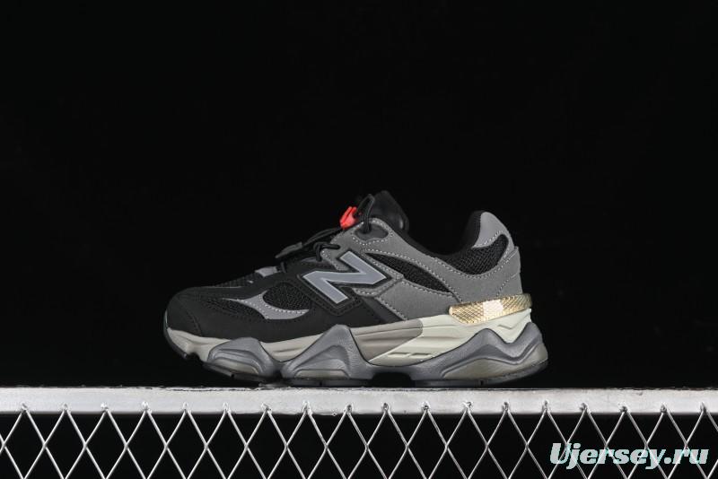 New Balance 9060 Series Hook and Loop Kids Sneakers - PV9060BLK