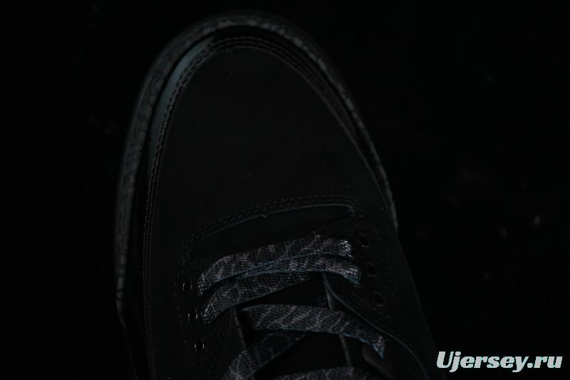 Nike Air Jordan 3 Retro Basketball Shoes Midnight Black - CT8532-001