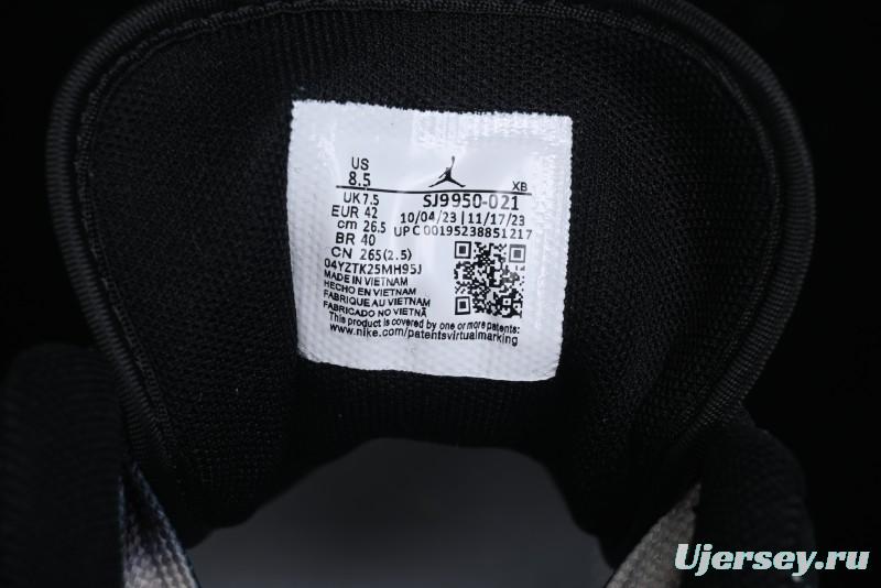 Nike Air Jordan 1 Low AJ1 Supreme Collaboration - Black White Two-Tone Retro Basketball Shoes - SJ9950-021