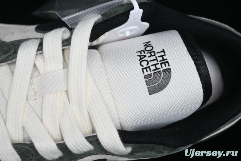 Nike Air Jordan 1 Low AJ1 The North Face Collaboration - Custom Premium Pigskin Dark Green Retro Basketball Shoes - DM9188-004