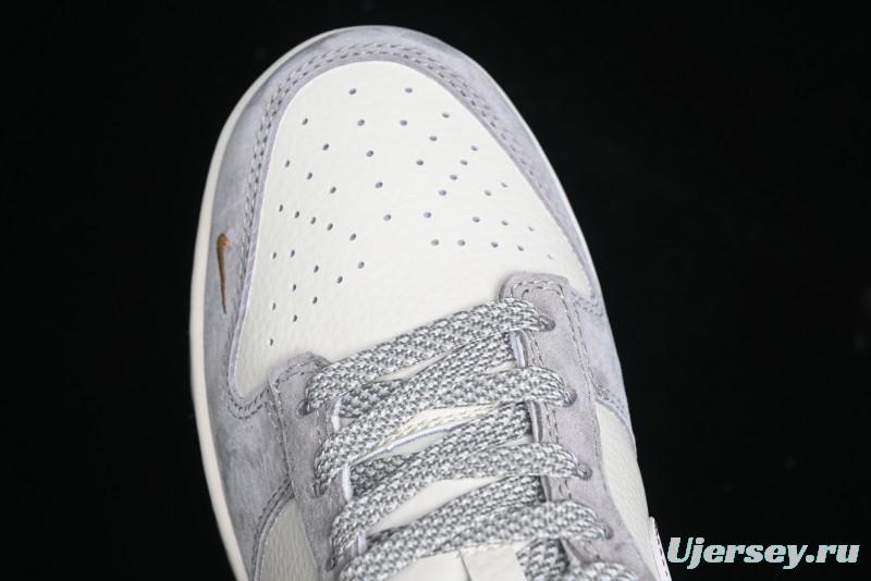 Nike SB Dunk Low Stussy Collaboration - Patchwork Black White Swoosh Anniversary Custom Low-Top Skate Shoes - DM6868-003