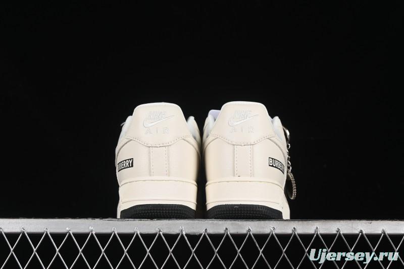 Nike Air Force 1 '07 Low Burberry Collaboration - White Black Check Low-Top Casual Sneakers - DF0180-005