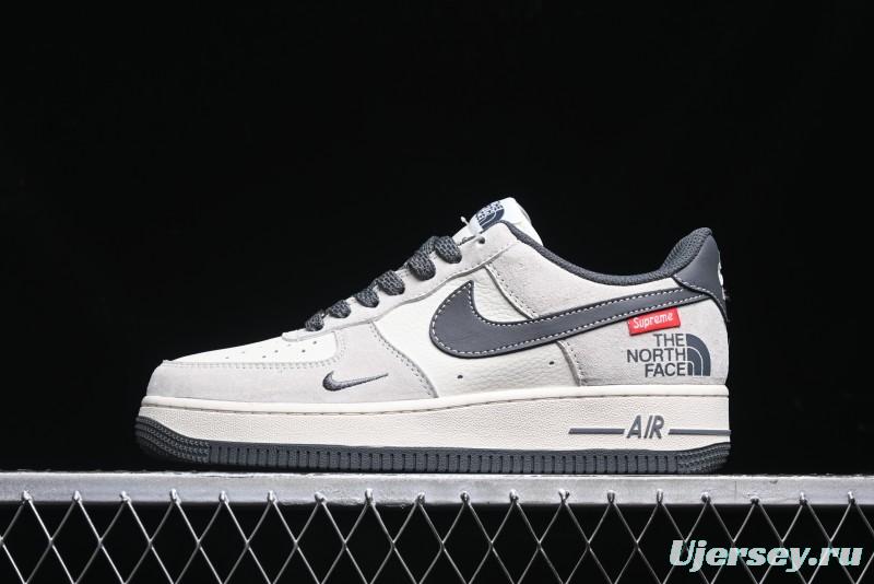Nike Air Force 1 '07 Low Supreme The North Face Collaboration - Grey Black Red Logo - XZ6188-112