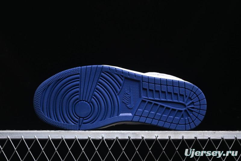 Nike Air Jordan 1 Low Stussy Collaboration - Premium Custom Retro Basketball Shoes with Blue-Grey Accents - DM9188-006