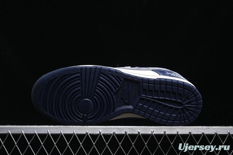 Nike SB Dunk Low The North Face Collaboration - Light Blue Grey Check Anniversary High-End Custom Low-Top Casual Skate Shoes - YX5066-251