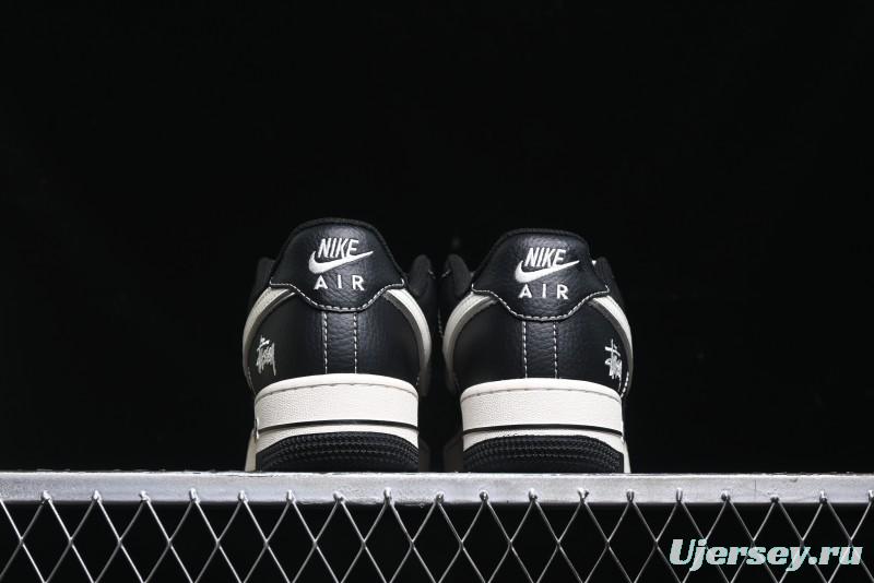 Nike Air Force 1 '07 Low Stussy Collaboration - All Black Low-Top Casual Sneakers - XZ6188-311