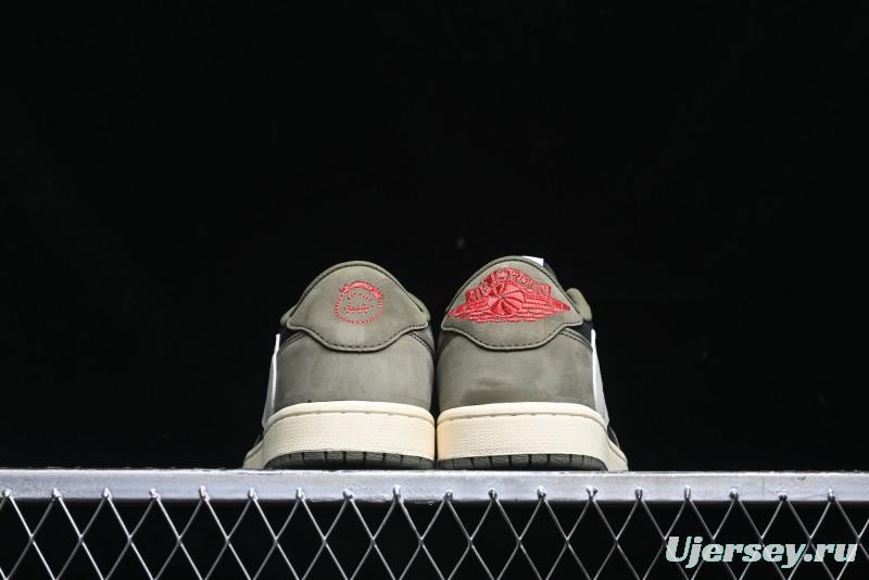 Nike Travis Scott x Air Jordan 1 Low OG AJ1 Collaboration Reverse Swoosh Sneakers - DM7866-002
