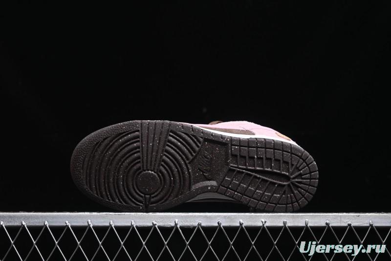 Nike Dunk Low 85 Double Swoosh Series Strawberry Chestnut SB Low Top Casual Skate Shoes - HV1799-161