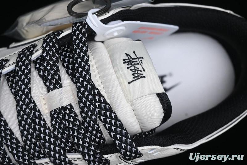 Nike SB Dunk Low Stussy Collaboration - Beige Black Line High-End Custom Low-Top Casual Skate Shoes - BB7518-008