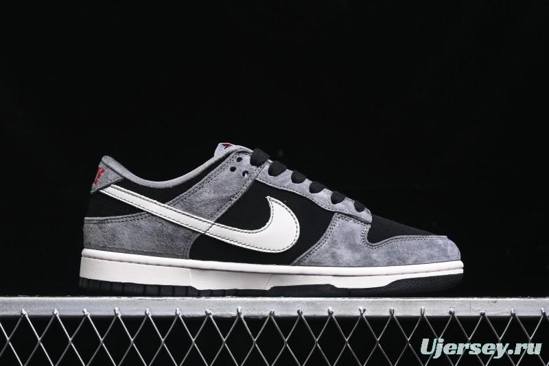 Nike SB Dunk Low Supreme Collaboration - Carbon Black Grey Pig Anniversary High-End Custom Low-Top Casual Skate Shoes - XX3186-206