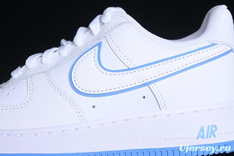 Nike Air Force 1 '07 Low Top-Grain Leather Casual Sneakers with Full-Length Air Cushion - DV0788-101