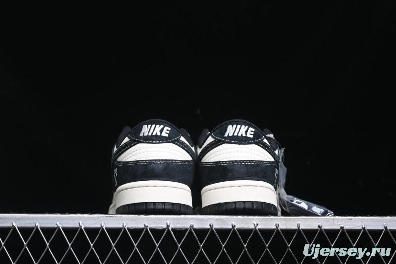 Nike SB Dunk Low Off-White Collaboration - Anniversary High-End Custom Low-Top Casual Skate Shoes - YX5066-211