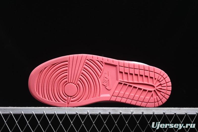 Nike Air Jordan 1 Low AJ1 White Pink Low-Top Casual Sneakers - DC0774-109