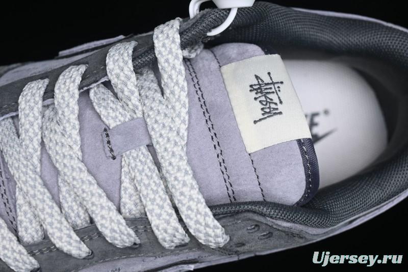 Nike SB Dunk Low Stussy Collaboration - Granite Grey Anniversary Custom Low-Top Casual Skate Shoes - XS1086-008