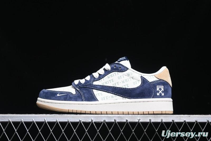 Nike Travis Scott x Fragment Design x Air Jordan 1 Low OG SP AJ1 Retro Sneakers - SJ2068-110