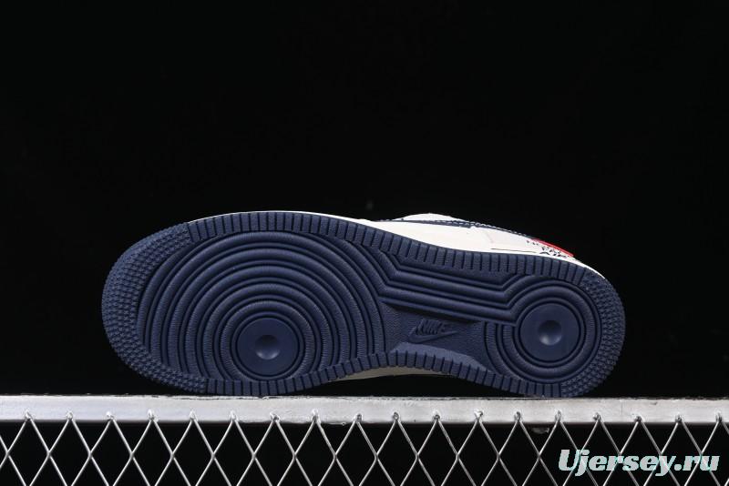 Nike Air Force 1 '07 Low Supreme The North Face Collaboration - Pig Eight Navy Blue Casual Sneakers - XZ6188-118