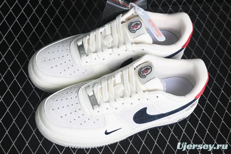 Nike Air Force 1 '07 Low Moncler Collaboration - Light Blue & Pigment Dyed Two-Tone Low-Top Casual Sneakers - CH6336-512