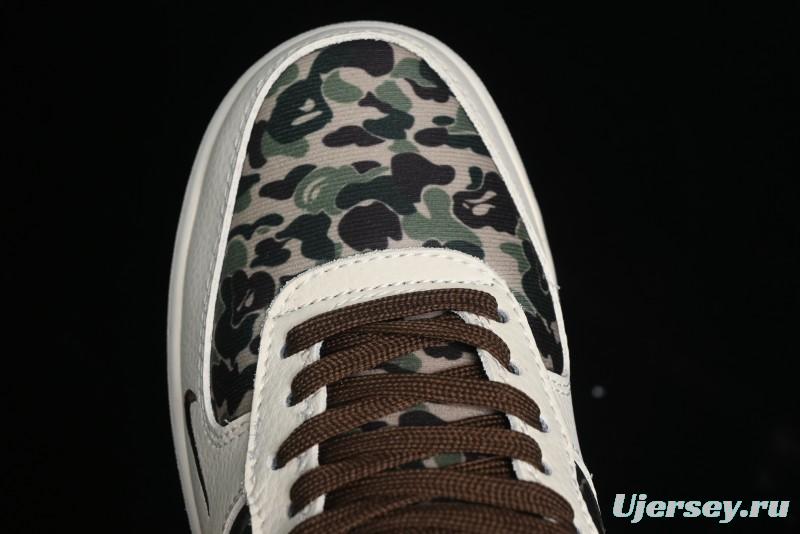 Nike Air Force 1 Low Bape Collaboration - Beige Camo Casual Sneakers - KK1988-019