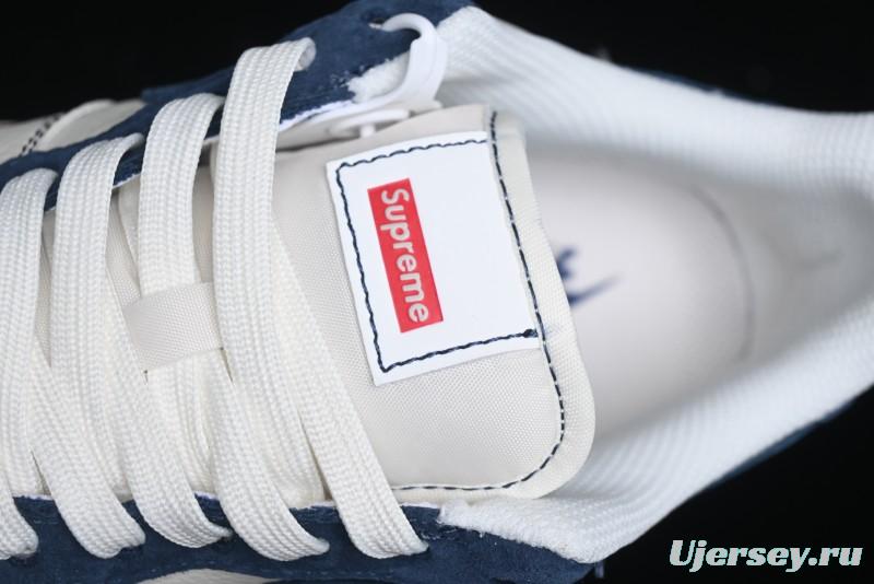 Nike Air Force 1 '07 Low Supreme Collaboration - Light Blue Suede Swoosh Casual Sneakers - XZ3328-669