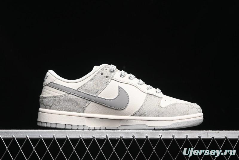 Nike SB Dunk Low Gucci Collaboration - Smoke Grey Sole Anniversary High-End Custom Low-Top Casual Skate Shoes - XX2025-802