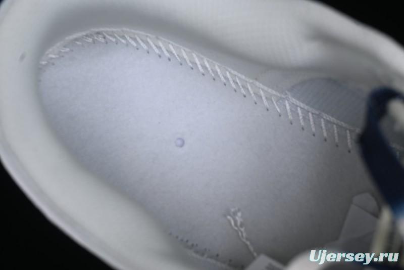 Nike SB Dunk Low Supreme Collaboration - White Blue Color Blocking with Mini Swoosh Anniversary Custom Edition Low-Top Casual Skate Shoes - BB8675-110