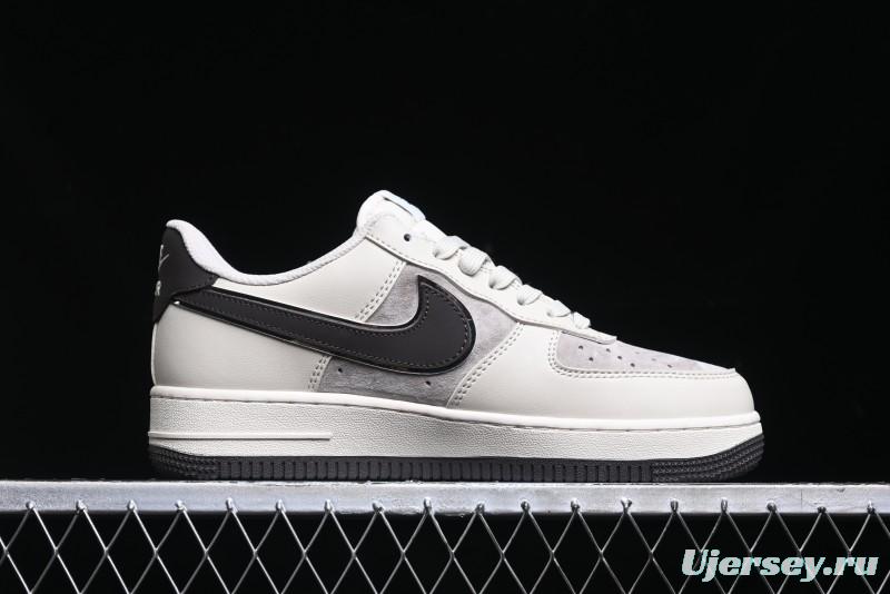 Nike Air Force 1 '07 Low Stussy Collaboration - White Black Sole Low-Top Casual Sneakers - XZ6188-279
