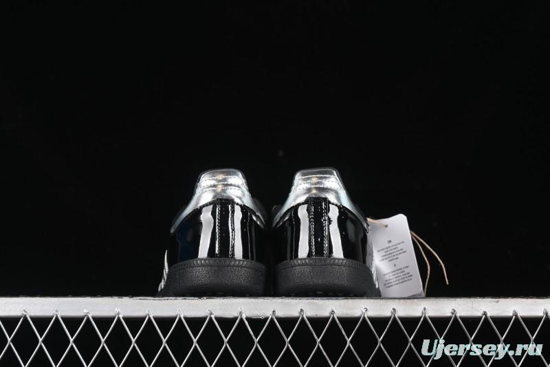 Adidas Samba Atmos IH3364 Patent Leather Black Silver Casual Sneakers