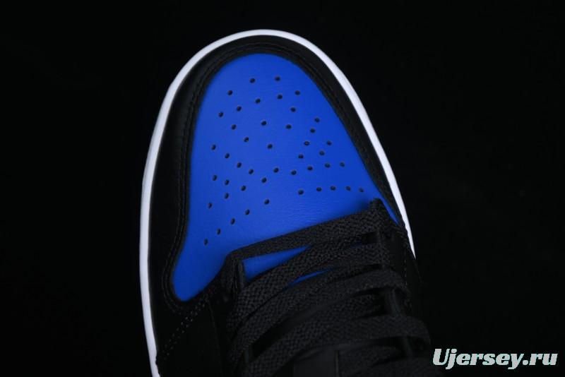 Nike Air Jordan 1 Low Retro Basketball Shoes Black Blue - 553558-042