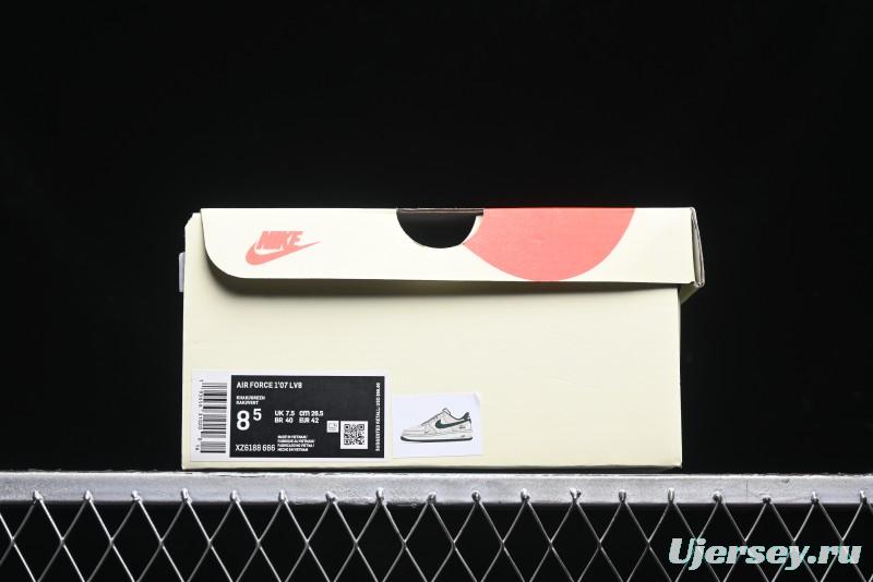 Nike Air Force 1 '07 Low Stussy Collaboration Light Brown Green Low-Top Casual Sneakers - XZ6188-666