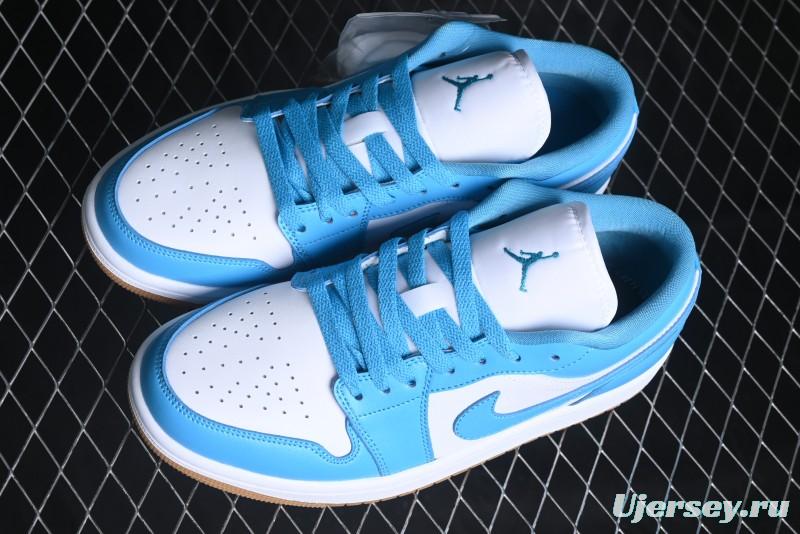 Nike Air Jordan 1 Low AJ1 White Blue Low-Top Casual Sneakers - DC0774-104