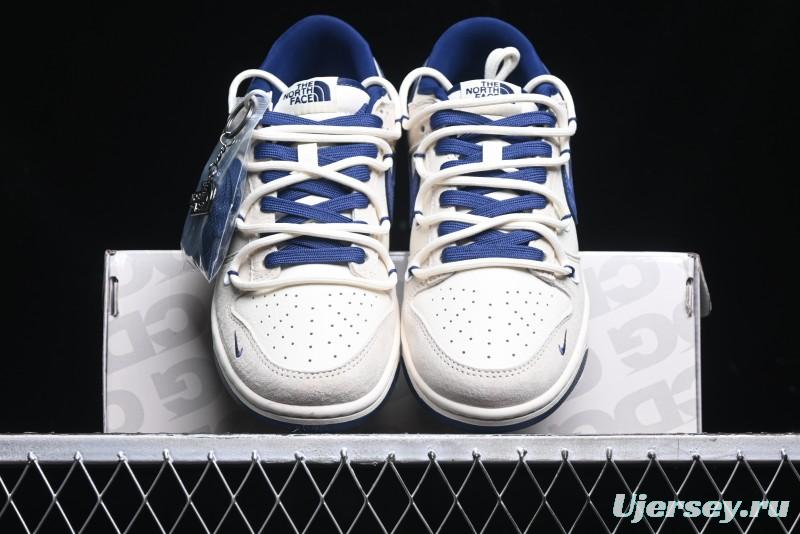 Nike SB Dunk Low The North Face Series - Strap Pig Eight Dark Blue Hook Anniversary High-End Custom Low-Top Casual Skate Shoes - DM6868-001